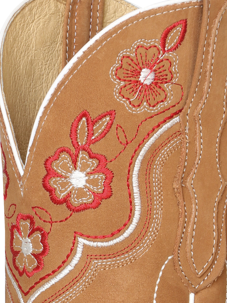 El General Womens Rodeo Boot - Nobuck Peach 42979