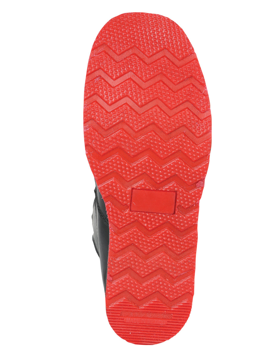 Zapato Sefeni con doble cremallera para hombre, piel auténtica, negro 45394