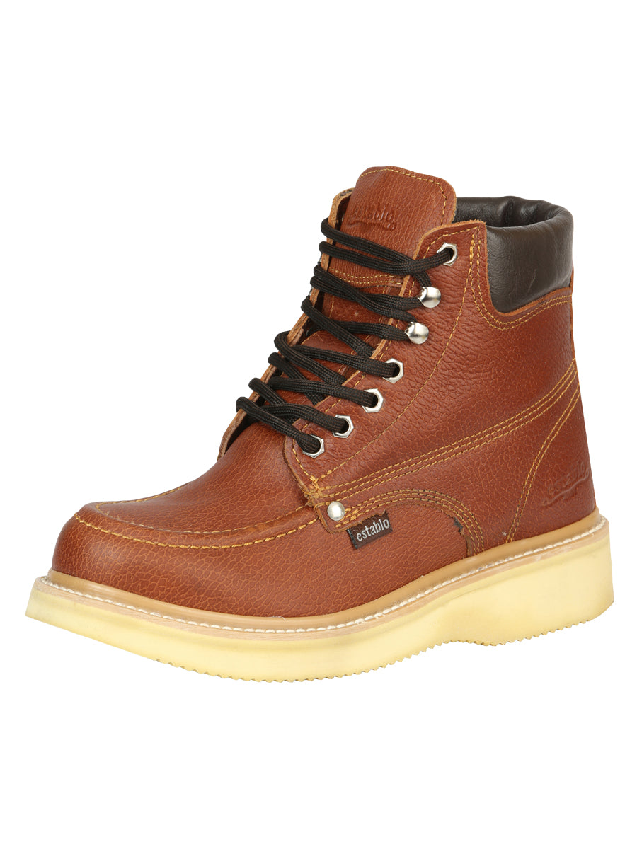Bota de trabajo Establo para hombre - Grizzly Honey con cordones 45428
