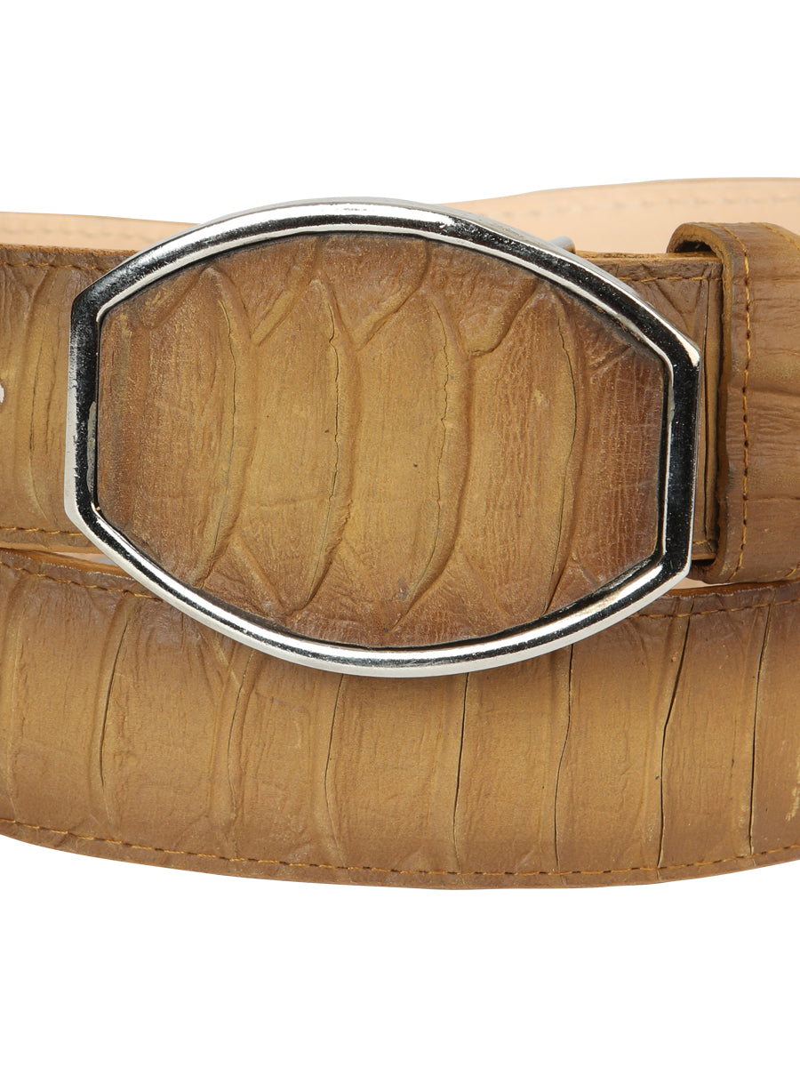 Cinturón vaquero para hombre El General imitación pitón - Miel 45571