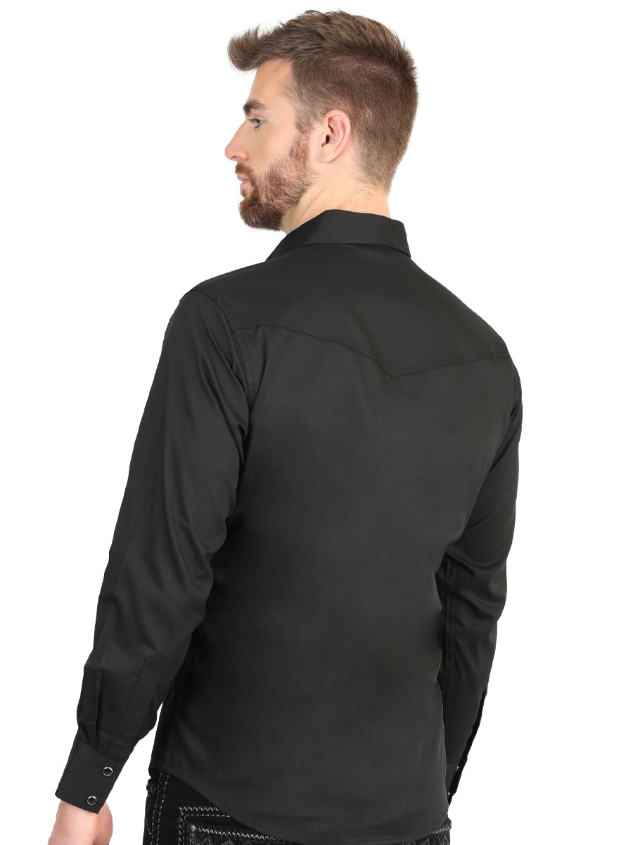 El General Men’s Long Sleeve Western Shirt - Black Stretch
45612