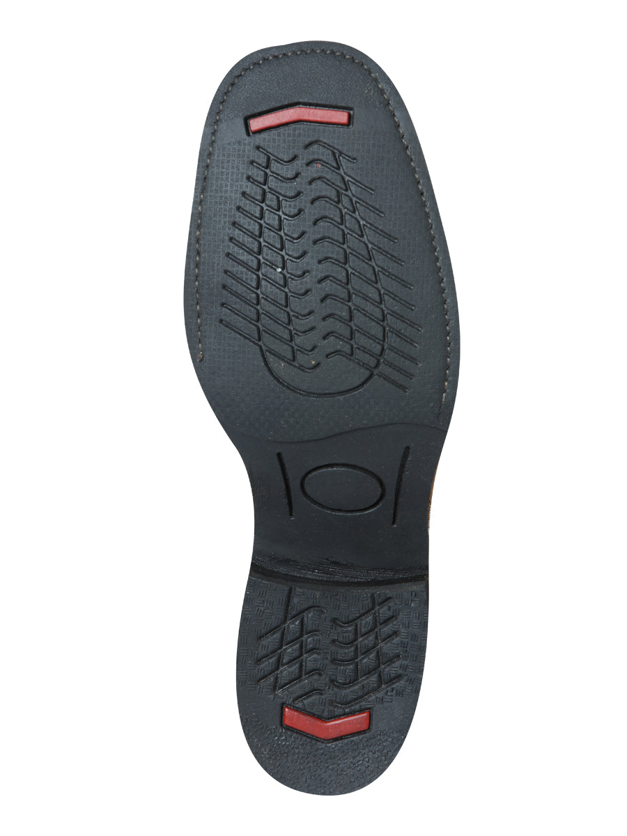 Bota de Rodeo El General - Nobuck Miel con Bordado 51111