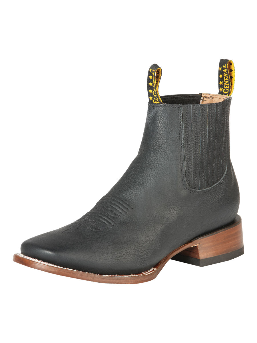 Botines El General para hombre - Piel Cimarrón Negra 126610
