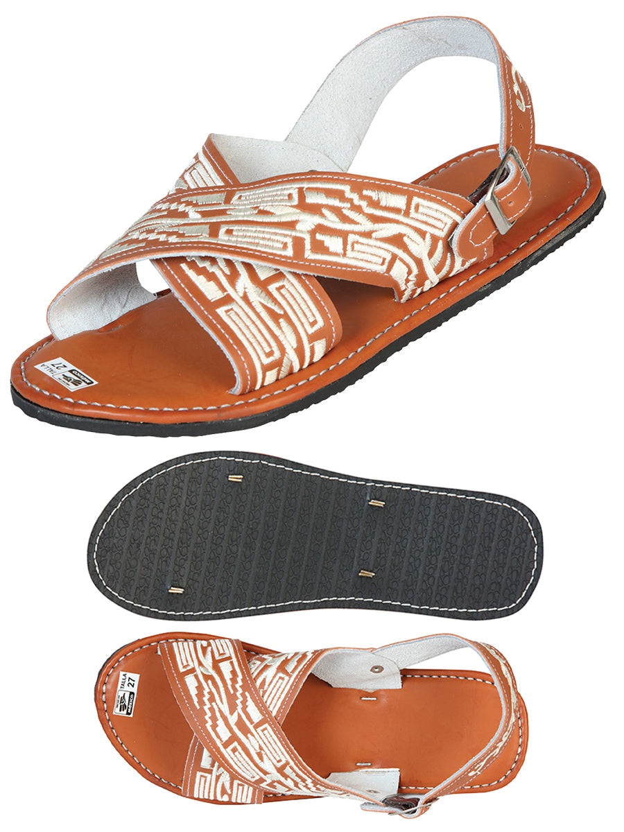 Sandalias Artesanales Mexicanas 50% Piel, 50% Sintético Natural 603787
