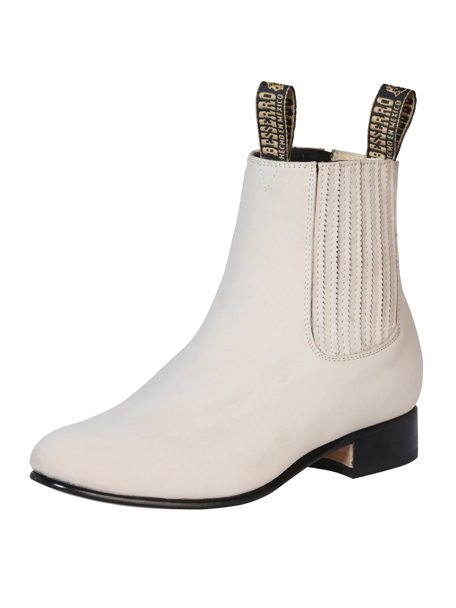 Bota Charro El Besserro - Nobuck Hueso 205