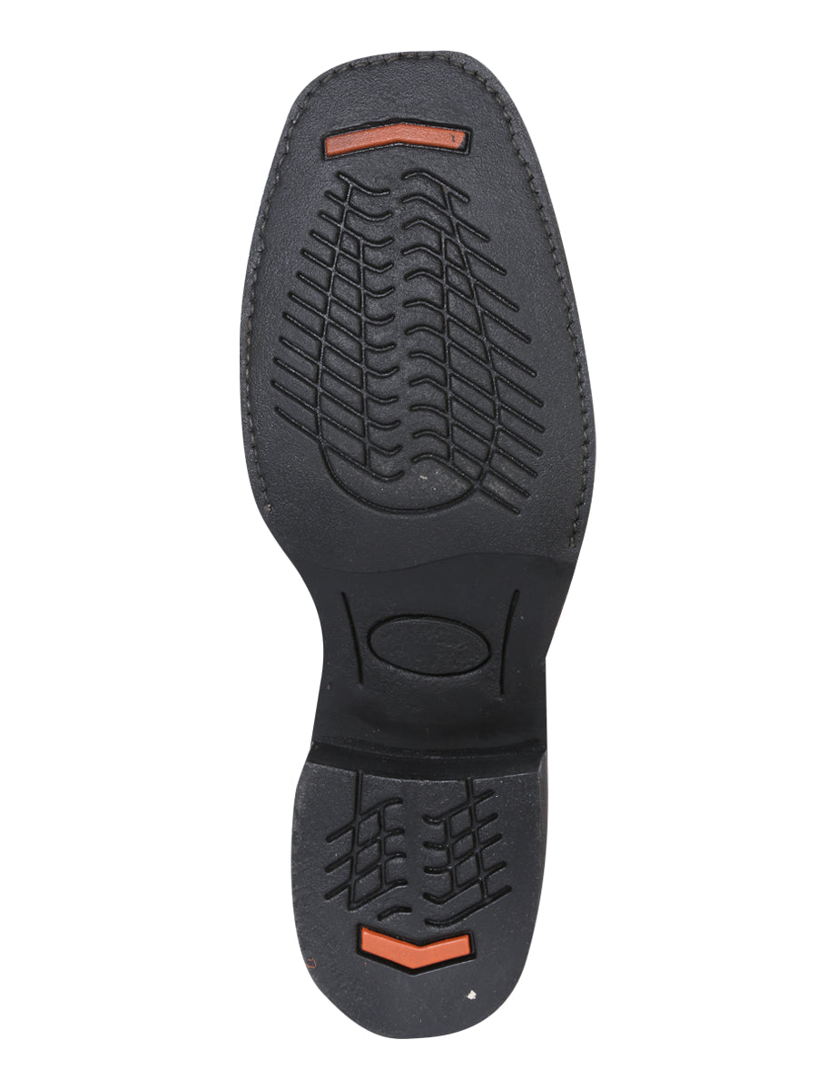 El General Rodeo Boot - Crazy  Brown/Dark Brown with Embroidery  34311