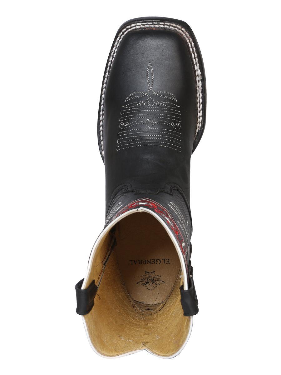 Woman Cowboy boot El General - Leatrher Crazy Black 42977