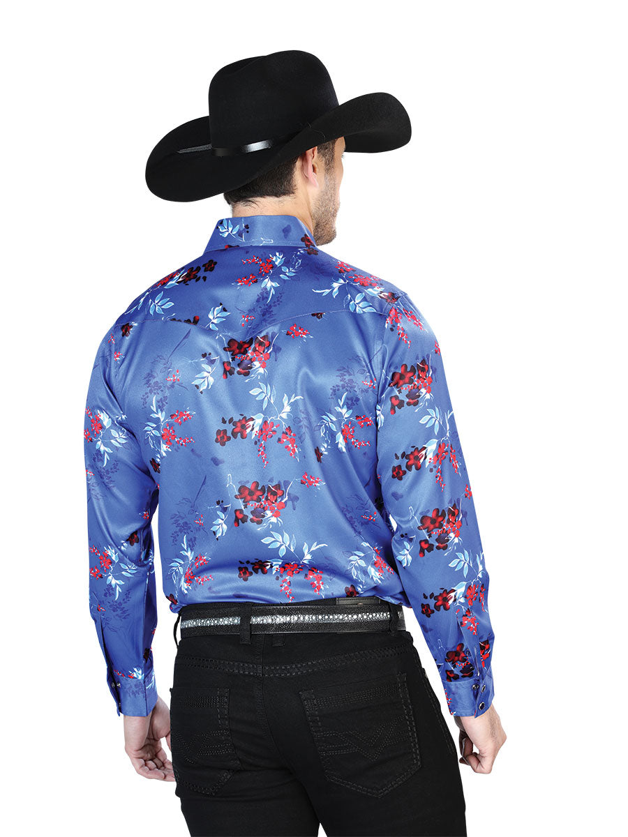 Blue Casual  Long Sleeve Shirt 43942