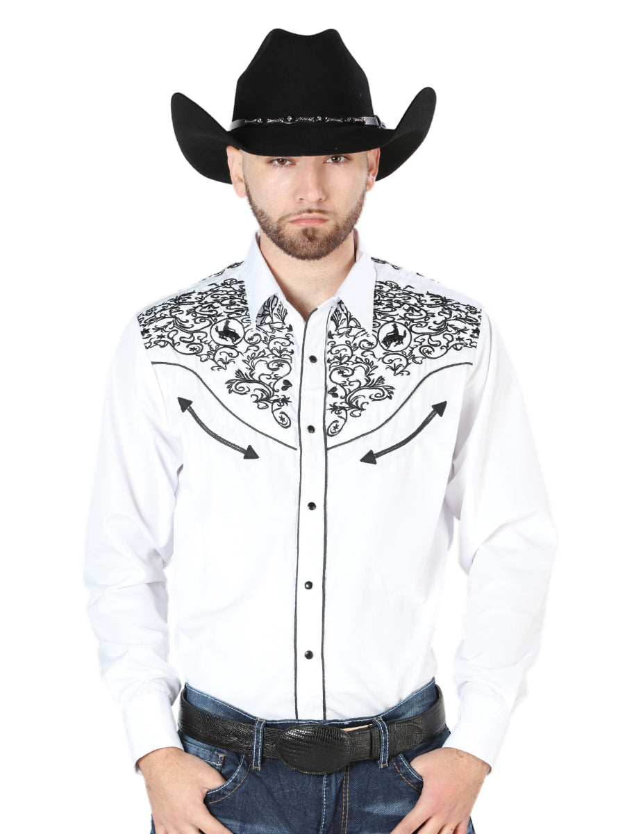 El Señor de los Cielos Embroidery Shirt White/Black 44188