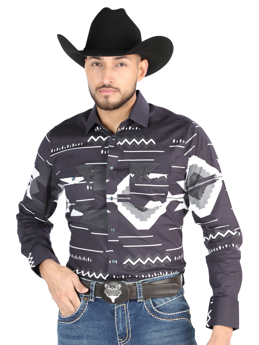 El General - Camisa casual de manga larga - Negra 44500