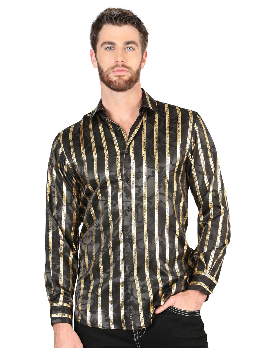 El General Black/Gold Casual Long-Sleeve Shirt 44554
