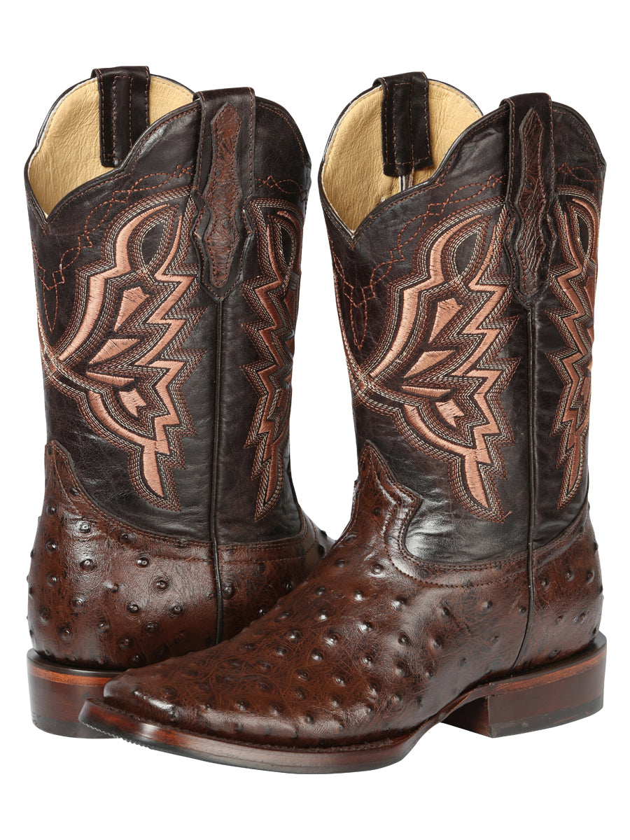 El General Rodeo Boot- Imit Avestruz -  Brown 44665