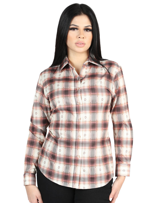 El General - Camisa informal de manga larga - Naranja Beige 44716
