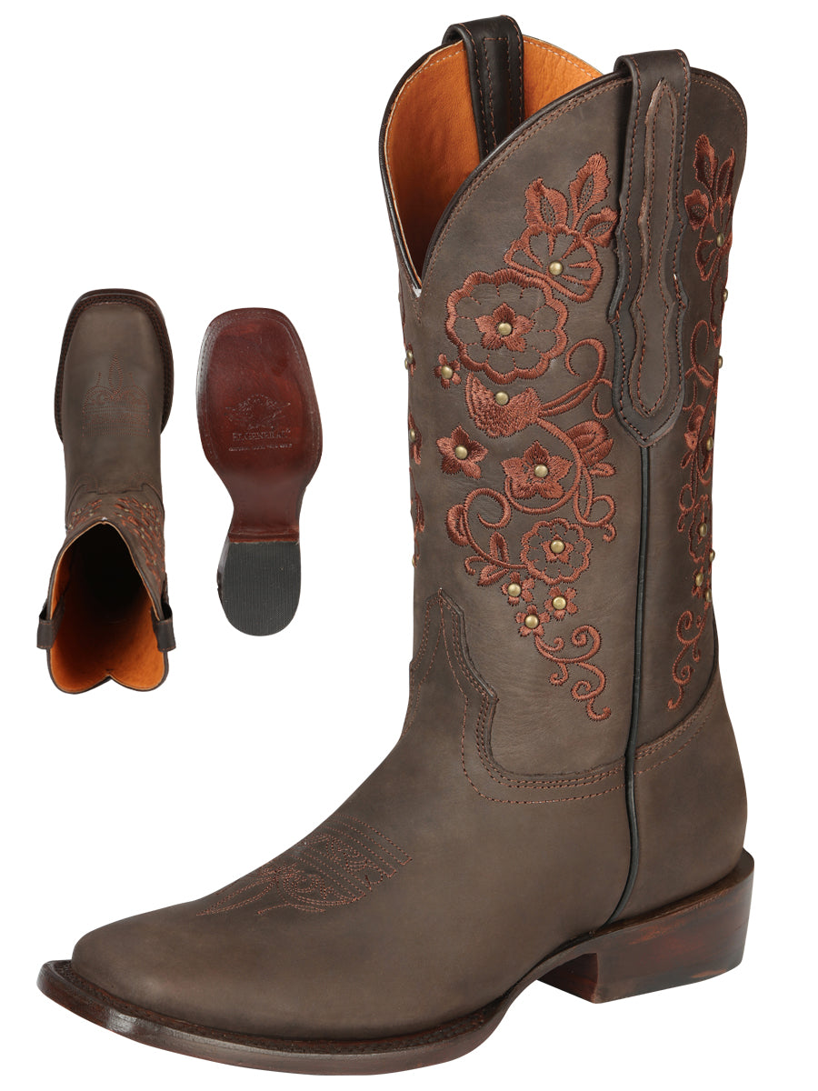 El General Women’s Rodeo Boots Crazy Leather - Brown

  44847