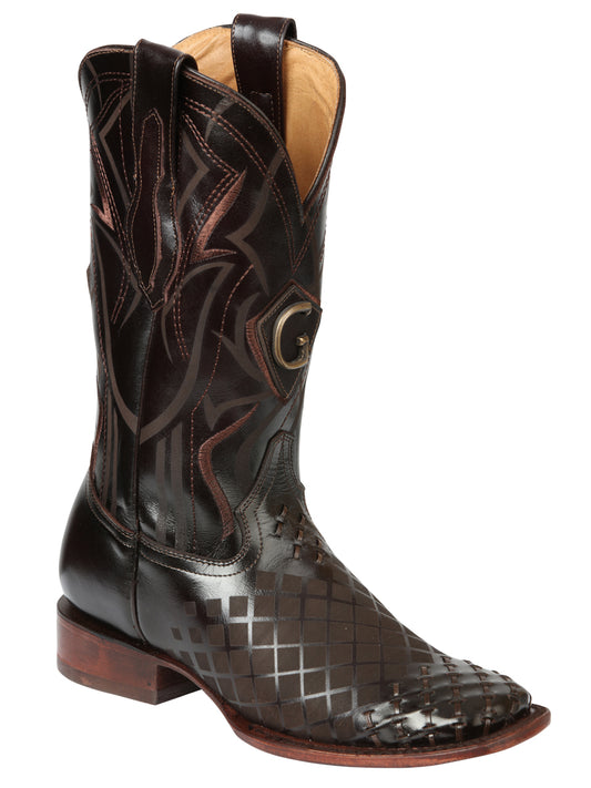Men's Rodeo Boots - El General Pull-Up Leather - Brown 45173