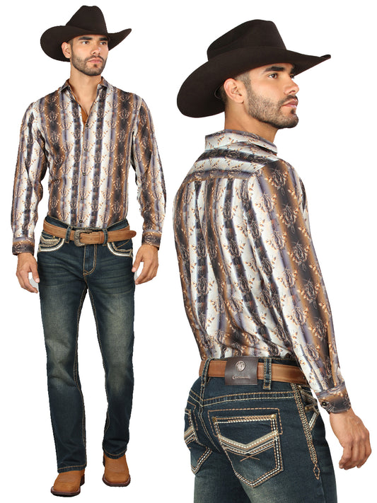 Pantalón vaquero verde teñido Centenario para hombre con detalles bordados 45315