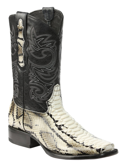 El General Men’s Python Imitation Rodeo Boots - Natural 45399