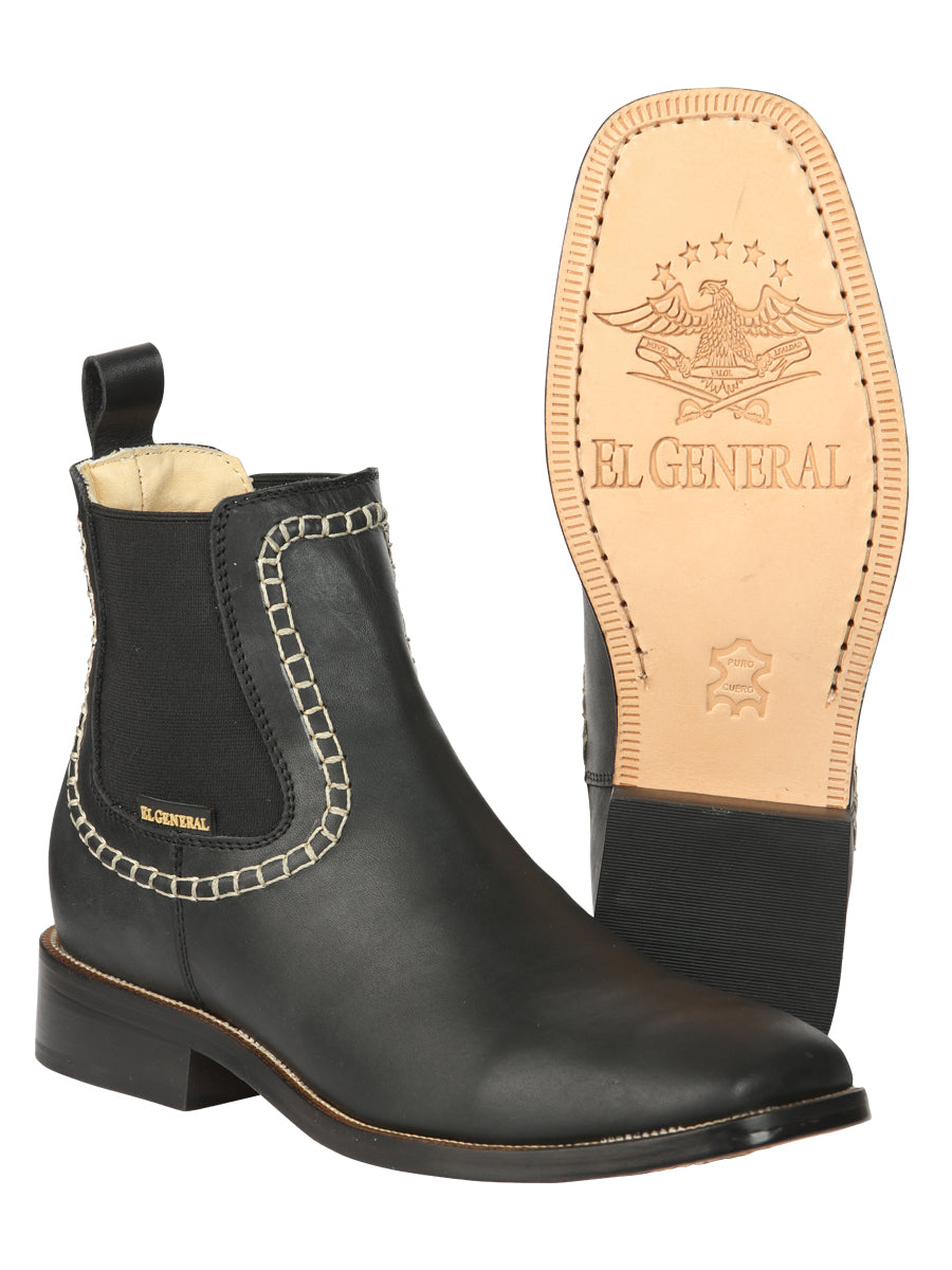 Botines de piel para hombre El General - Negro 45420