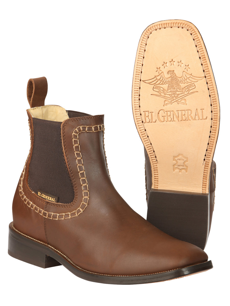 Botines de piel para hombre El General - Marrón 45421