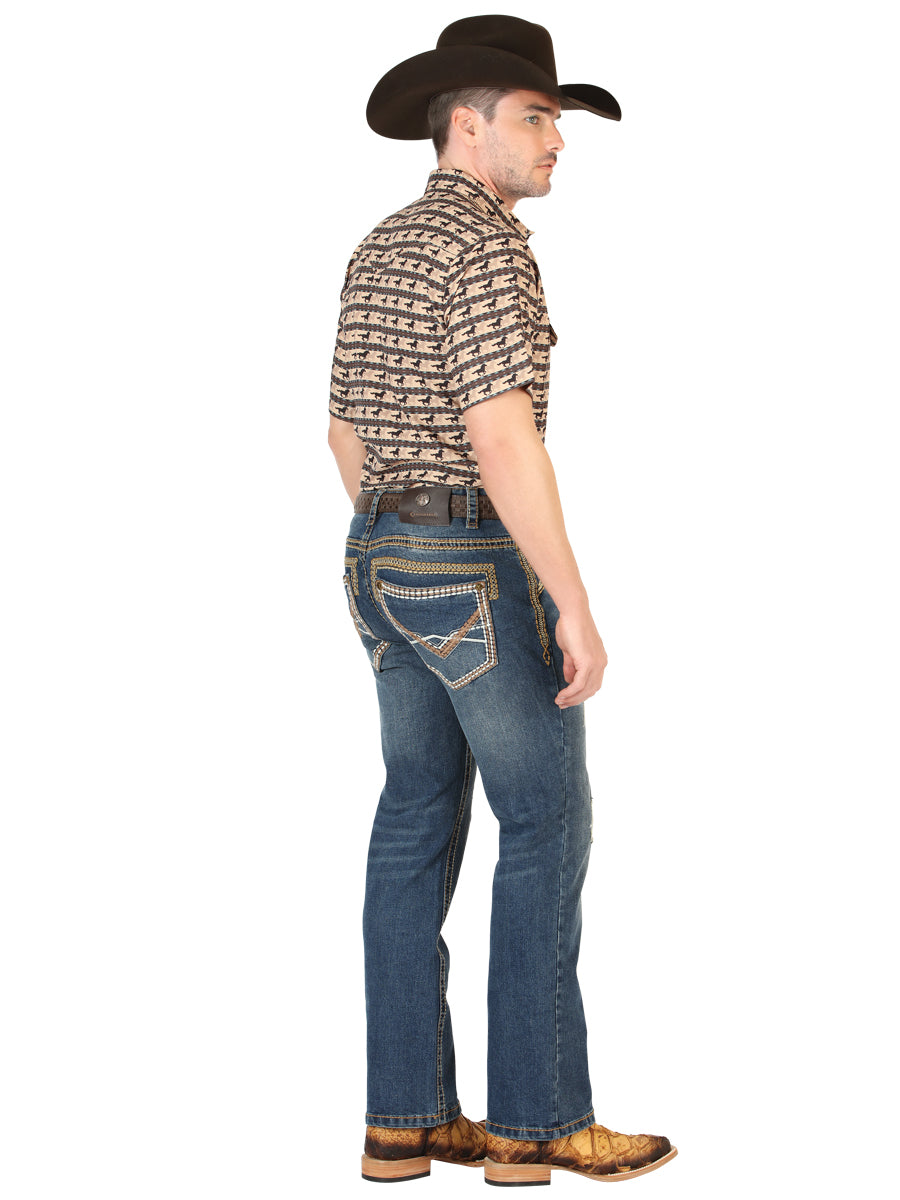 Vaqueros Centenario Bootcut para hombre - Azul oscuro 45534