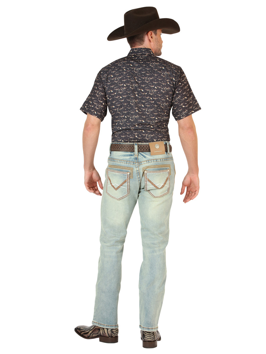 Vaqueros Centenario Bootcut para hombre - Azul claro 45535