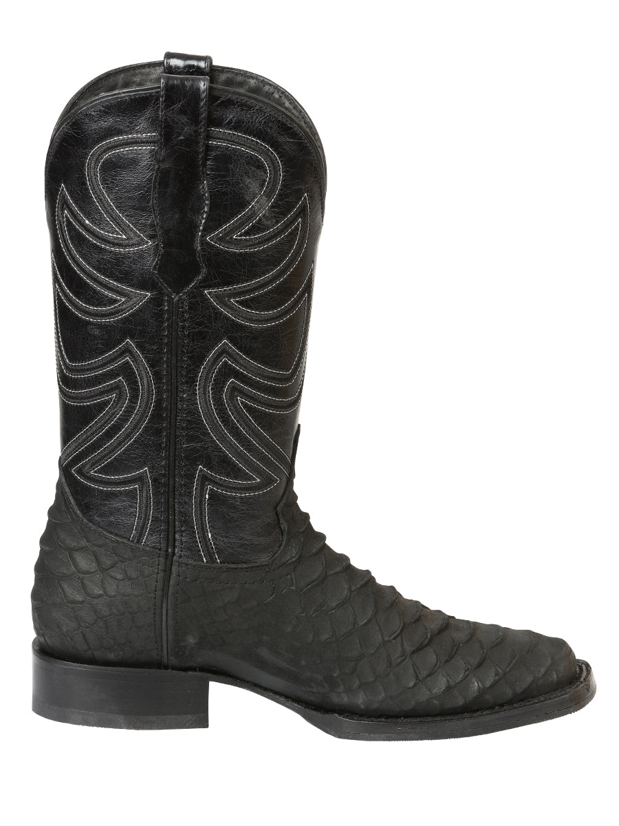 El General Men’s Rodeo Boot Imitation Python - Black 45561