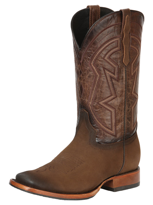 Botas de rodeo El General para hombre - Nobuck Camel 45568