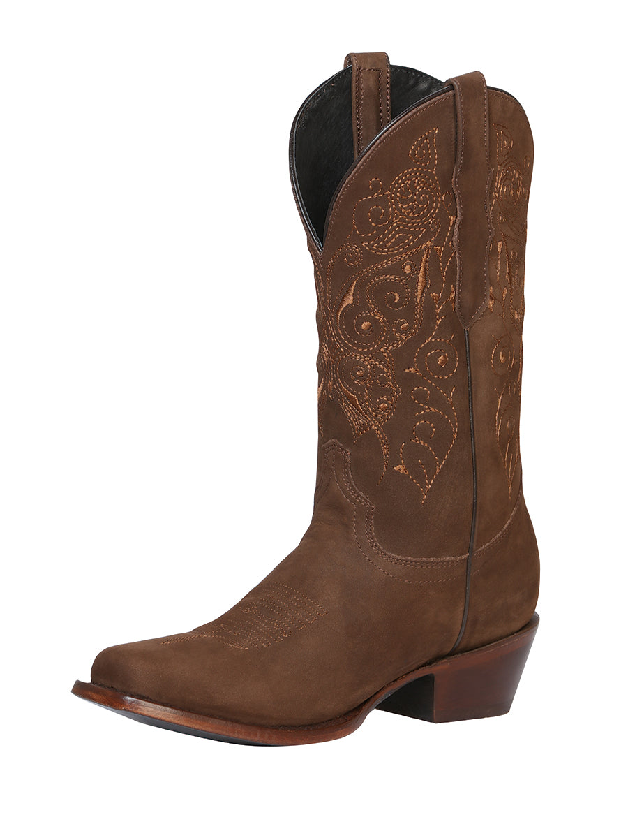 Bota de rodeo El General para mujer, edición limitada, color nobuck camel, 122488
