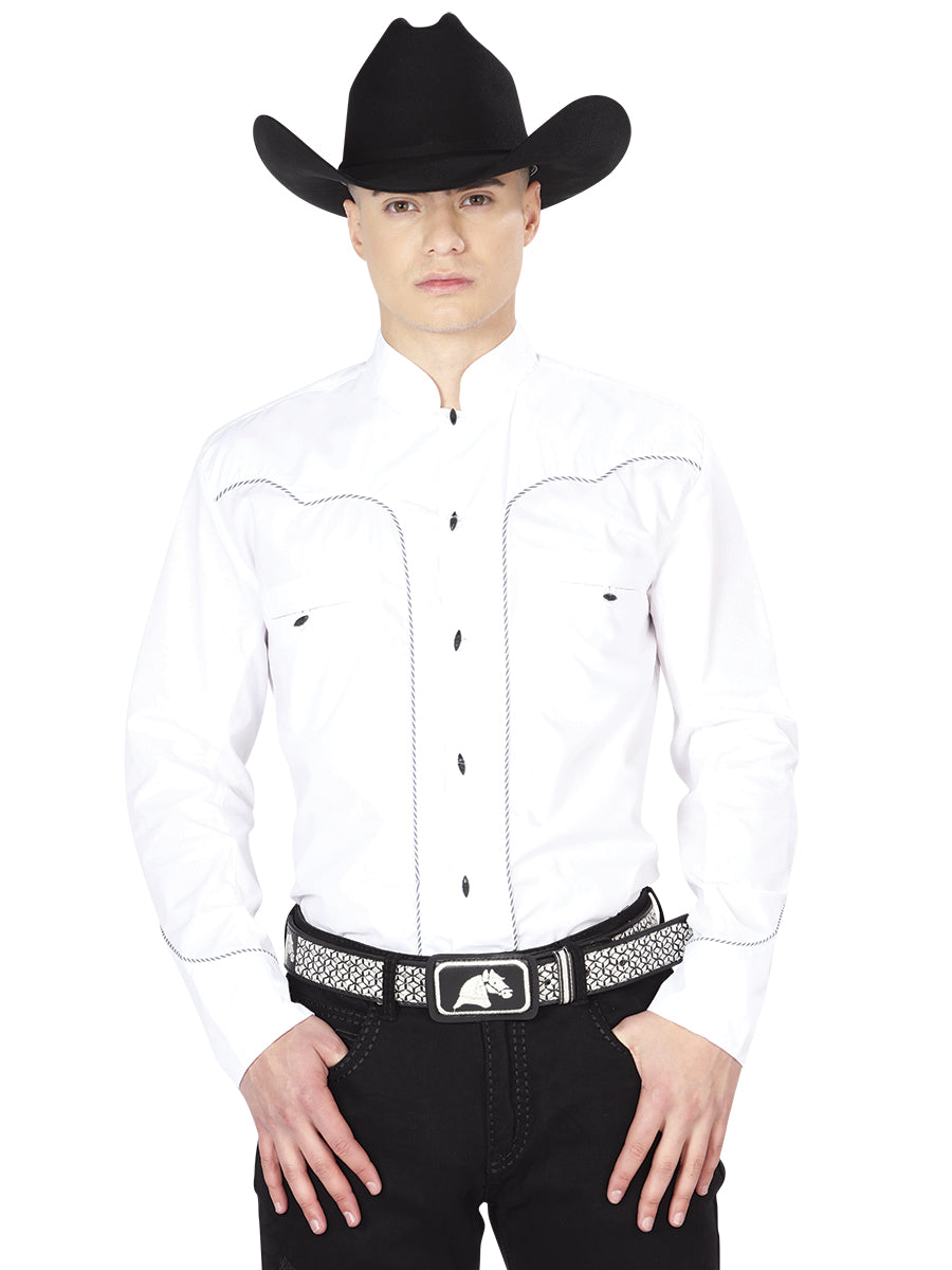 Camisa Charra Blanca Manga Larga 125389