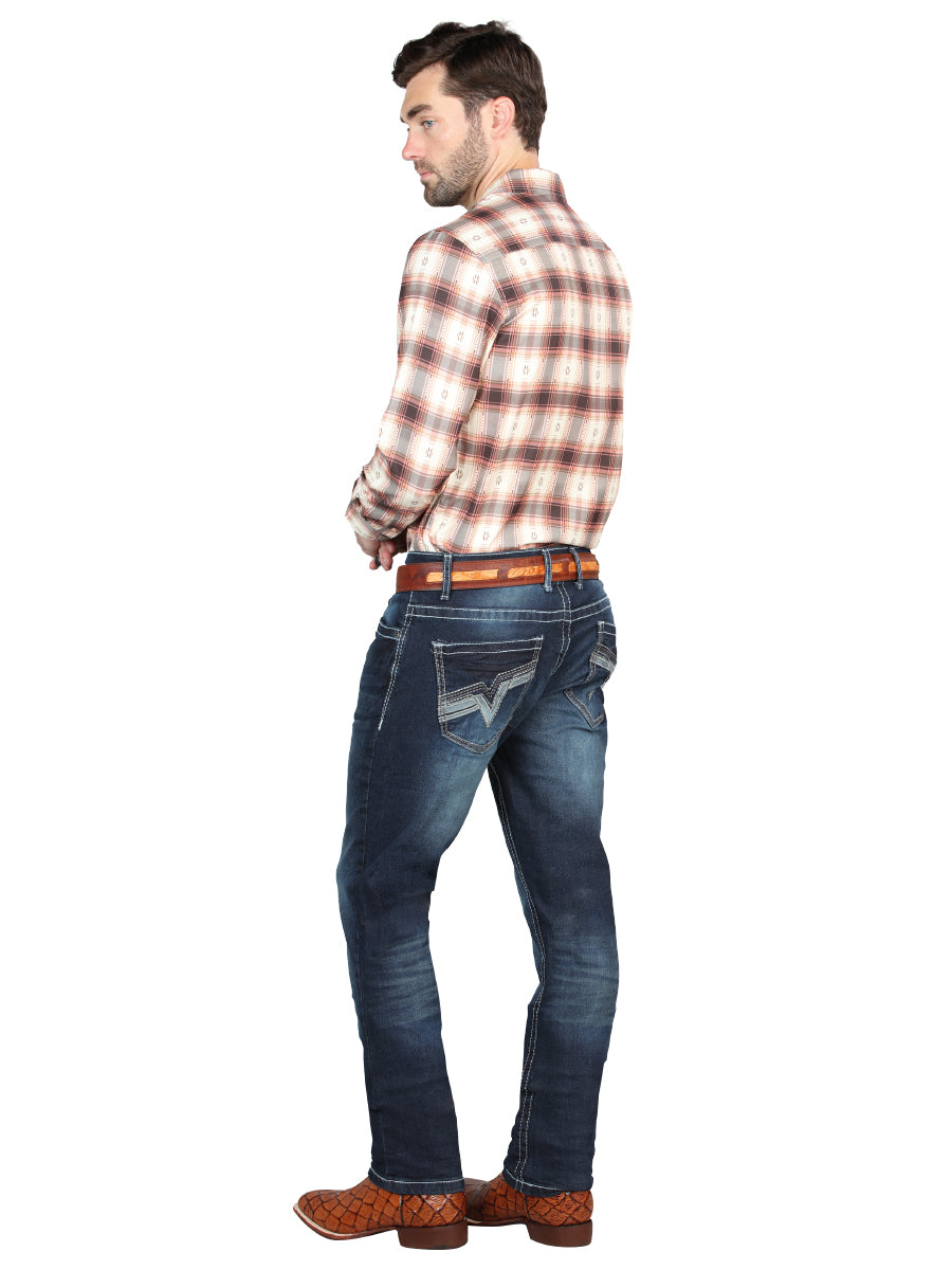 El Norteño Dark Blue Skinny Stretch Pants 126633