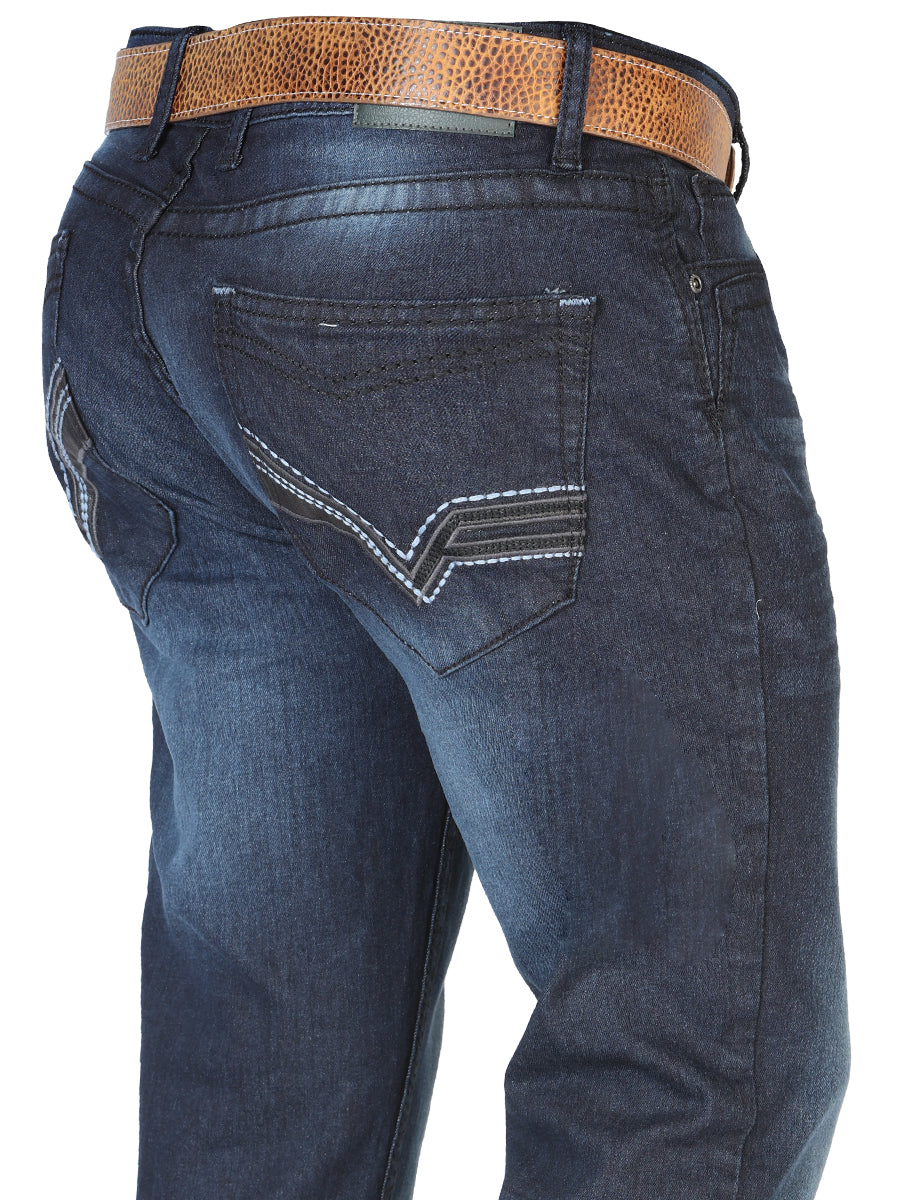 Pantalones vaqueros ajustados elásticos El Norteño en azul oscuro 126634