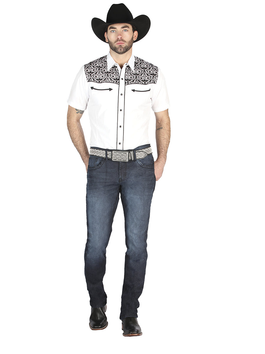 Pantalones vaqueros ajustados elásticos El Norteño en azul oscuro 126634