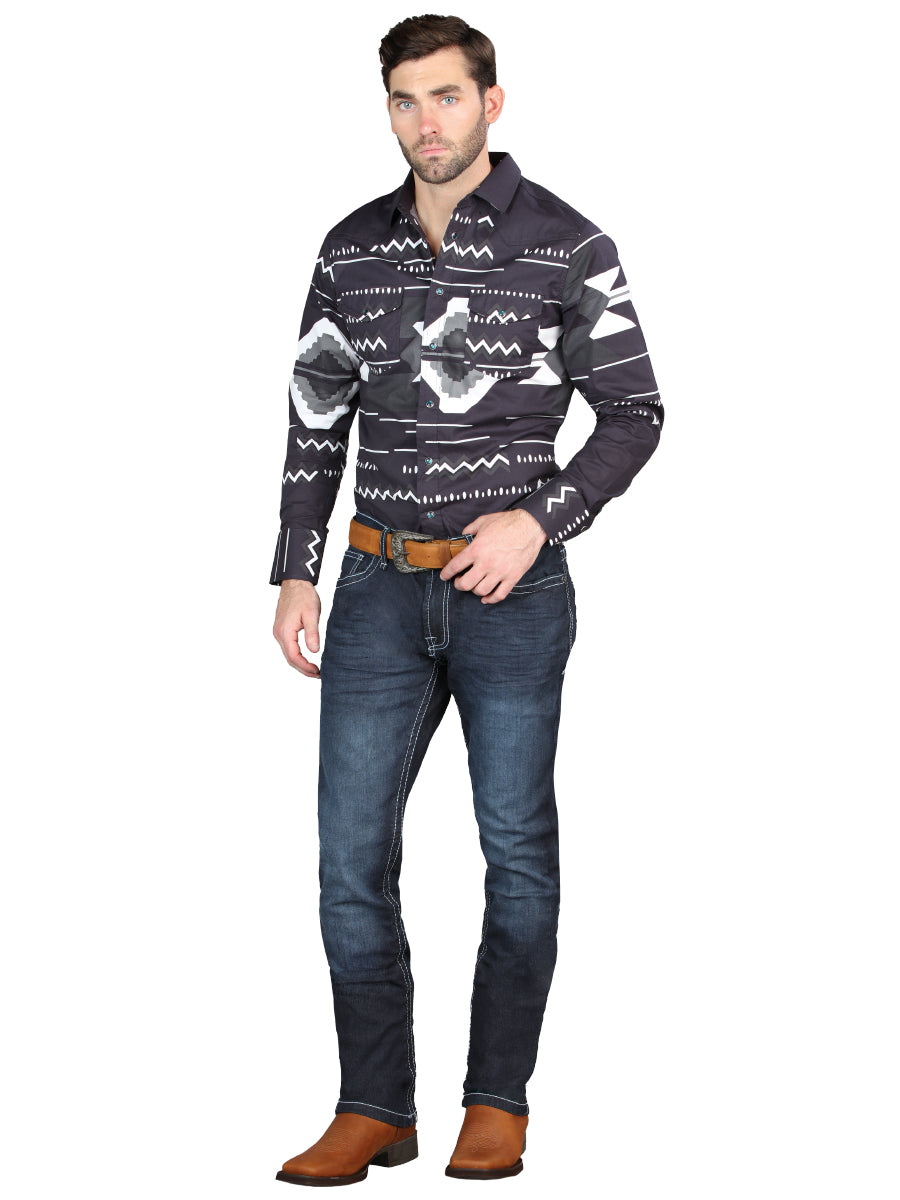 Pantalones vaqueros ajustados elásticos El Norteño en azul oscuro 126635