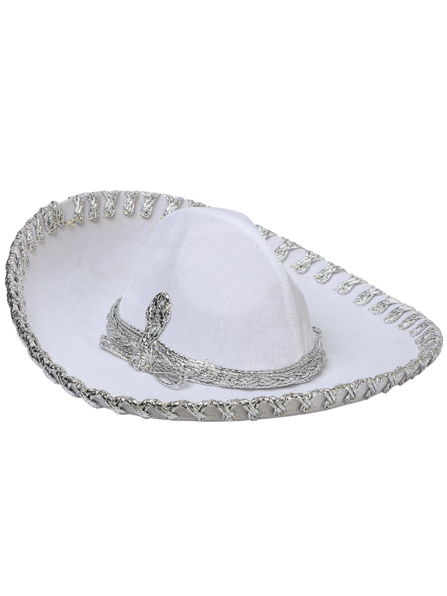Kids 
Mexican Charro Hat Velvet White/Silver 600320