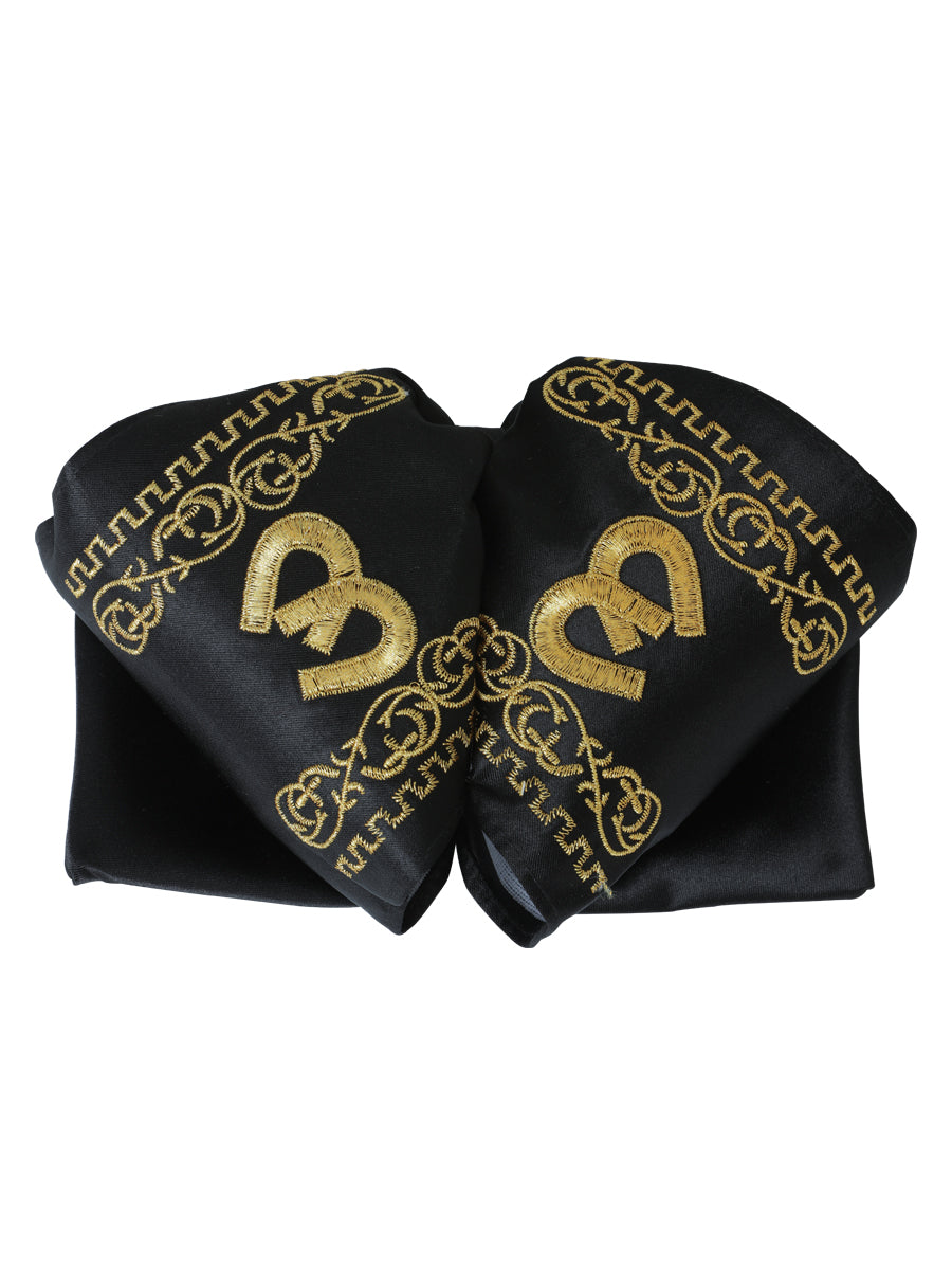 Adult 
Mexican Charro Bow Tie 100% Polyester Black/Gold  600484
