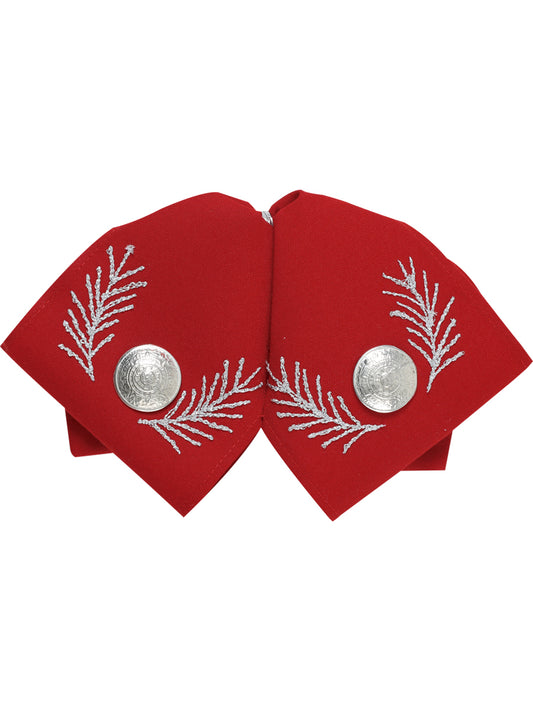 Adulto
 Pajarita Charra Mexicana 100% Poliéster Rojo/Plateado 601109