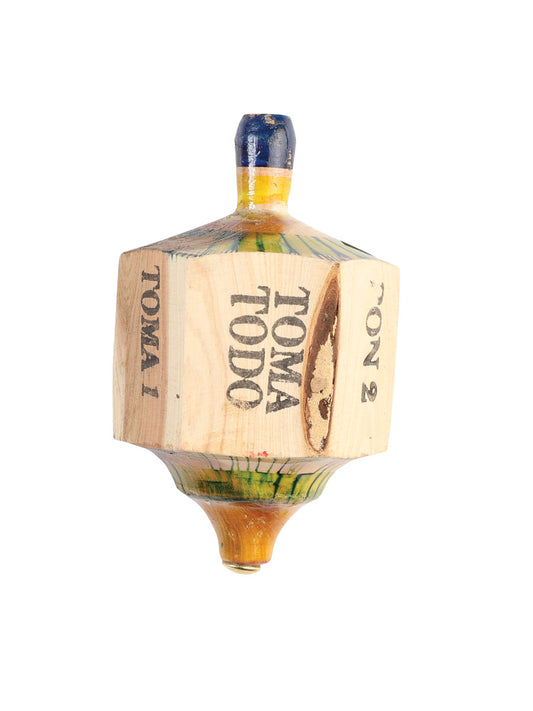 Juguete Artesanal Mexicano Madera Pirinola Multicolor 602408