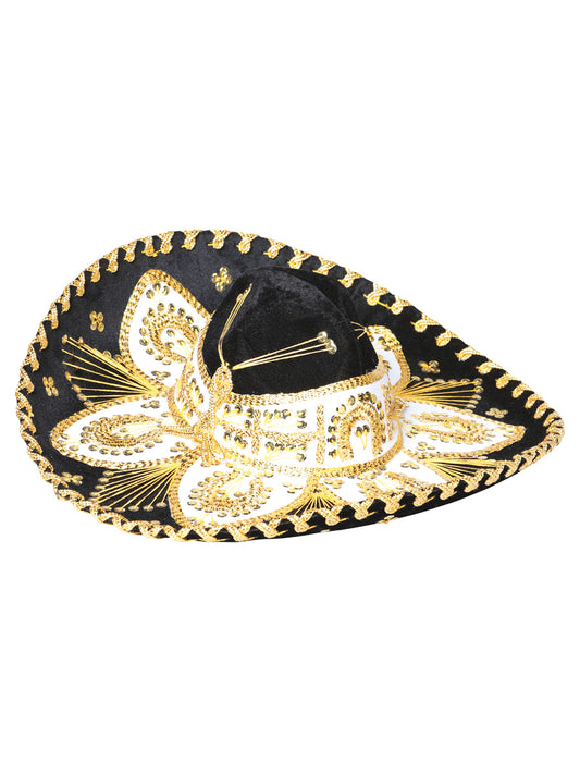 Juventud
 Sombrero Charro Mexicano Terciopelo Negro/Dorado 602533