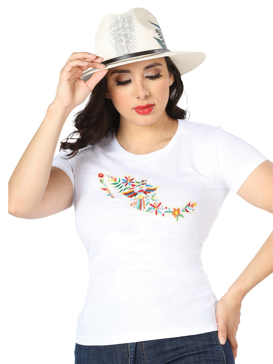 Artisanal Embroidered T Shirt White 602753