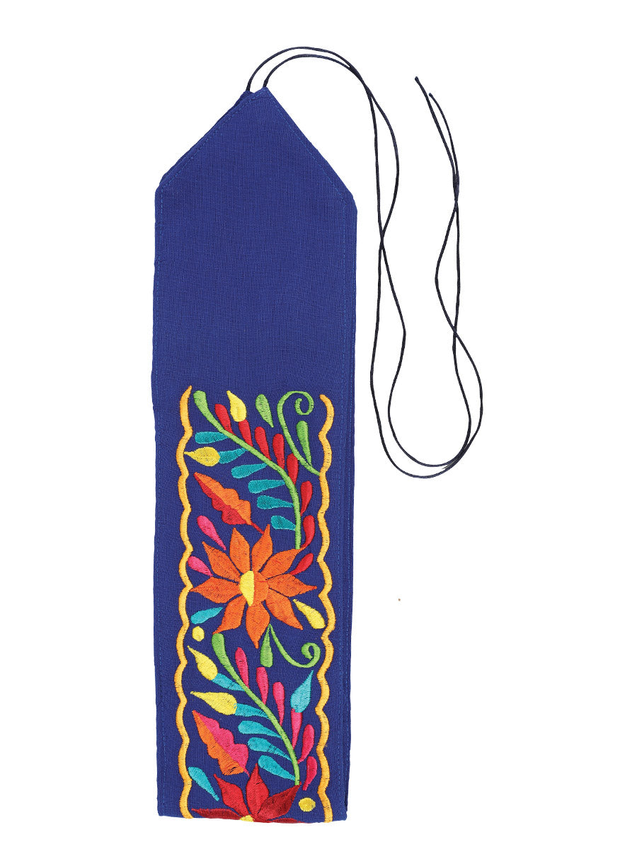 Cinturón Bordado Artesanal Floral 100% Acrílico Azul 603177
