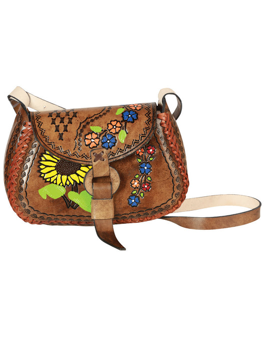 Artisanal Handbag Leather Brown/Multicolor 603679