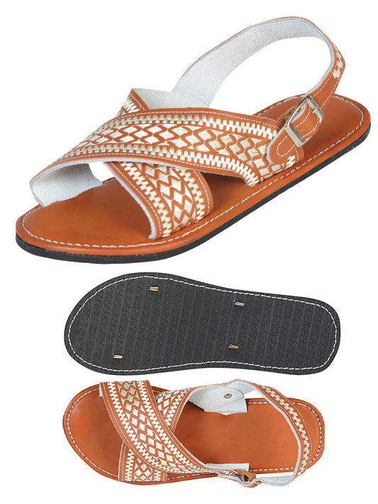 Sandalias Artesanales Mexicanas 50% Piel, 50% Sintético Natural 603796